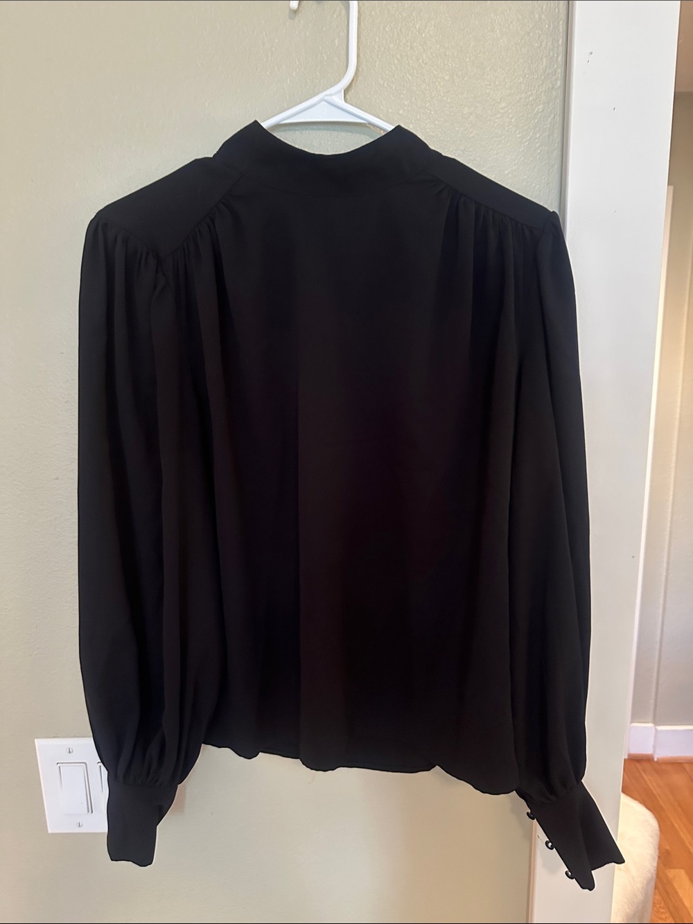 The Limited Black Long Sleeve Blouse with Button Cuffs